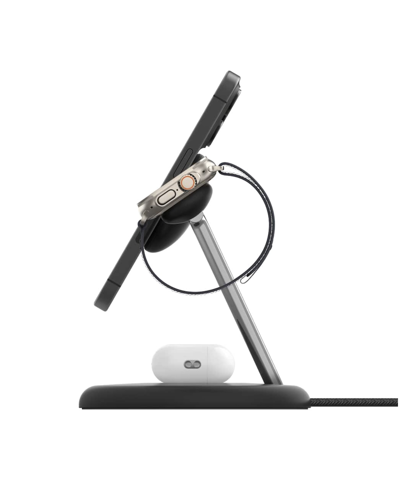 Belkin-3-in-1 Stand 15W Qi2 Wirless Charge, Fast Charging for ioPhone, AirPods, Apple Watch — photo 2 sur 6